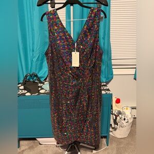 NWT 2x Grace Karin Vibrant Sequin Mini Dress